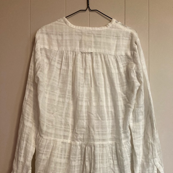 Anthropologie Maeve Ivory Peasant Top Beaded - Picture 3 of 8